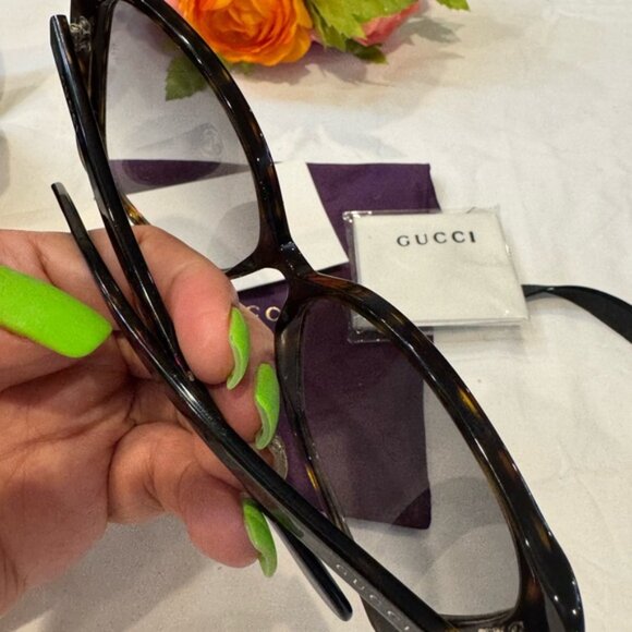 Authentic Gucci Brown Oversized Sunglasses - Picture 8 of 14